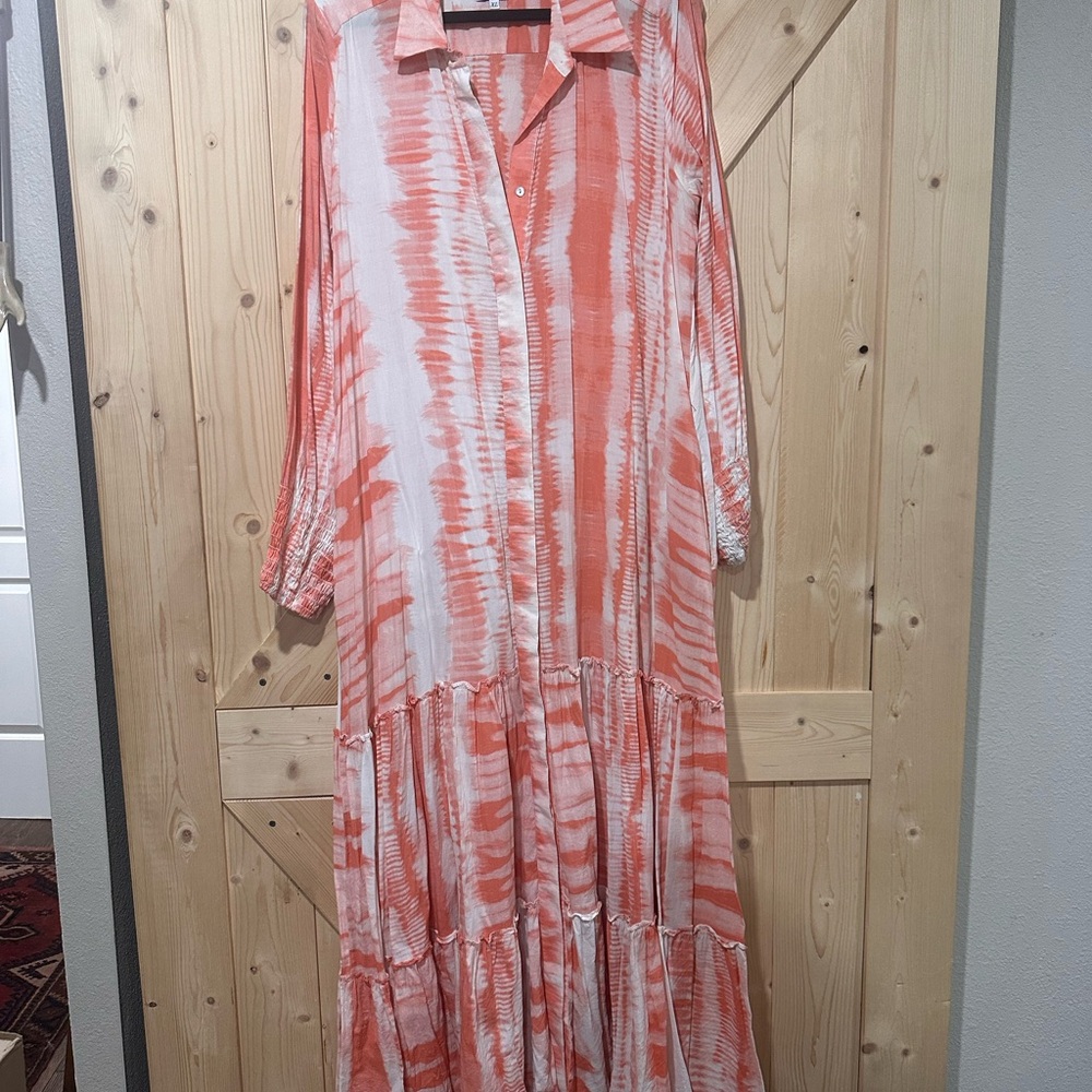 Orange Tie-Dye Maxi Dress by Miss